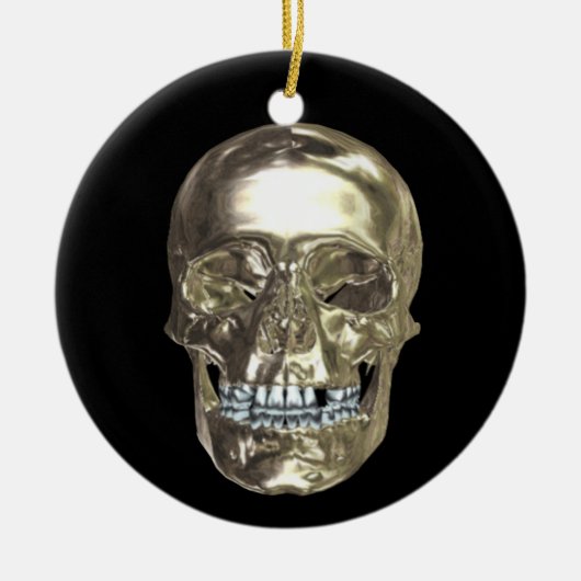 Chrome Skull Ornament (Vorne)