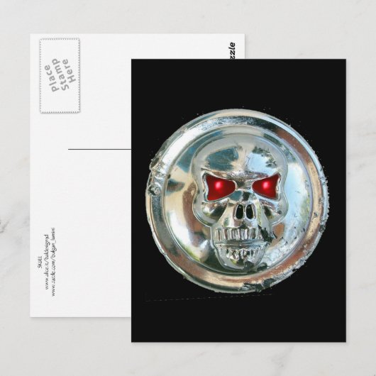 CHROME SKULL POSTKARTE (Vorne/Hinten)