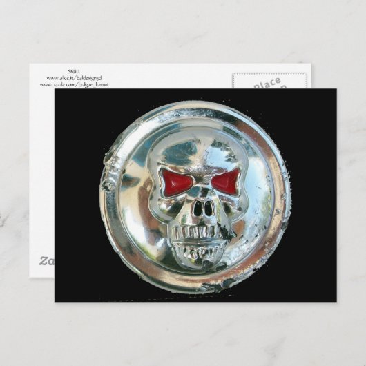 CHROME SKULL POSTKARTE (Vorne/Hinten)