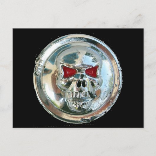 CHROME SKULL POSTKARTE (Vorderseite)
