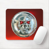 CHROME SKULL , Red Ruby Mousepad (Mit Mouse)