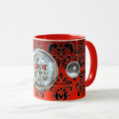 CHROME SKULL RIDERS RED BLACK DAMASK , Ruby Tasse (VorderseiteRechts)