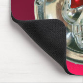 CHROME SKULL, Rosa Ruby Mousepad (Ecke)