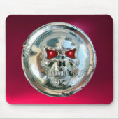 CHROME SKULL, Rosa Ruby Mousepad (Vorne)