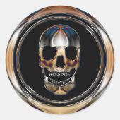 CHROME SKULL RUNDER AUFKLEBER (Vorderseite)