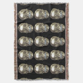 Chrome Skull Throw Blanket Decke (Vorderseite Vertikal)