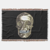 Chrome Skull Throw Blanket Decke (Vorderseite)