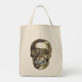 Chrome Skull Tote Bag Tragetasche (Rückseite)