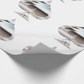 Chrome Spades Wrapping Paper Geschenkpapier (Ecke)
