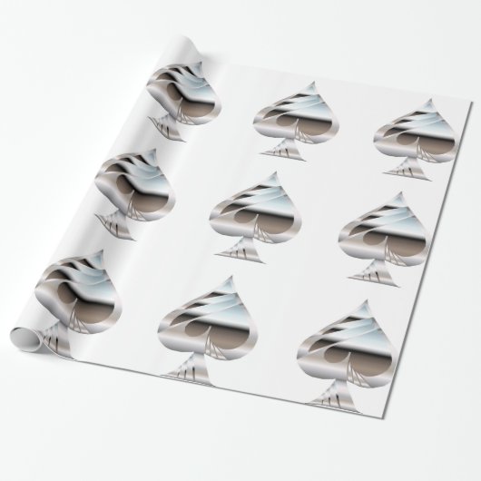 Chrome Spades Wrapping Paper Geschenkpapier (Ungerollt)