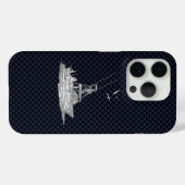 Chrome Sports Fishing auf Kohlenstofffaser Case-Mate iPhone Hülle (Rückseite (Horizontal))