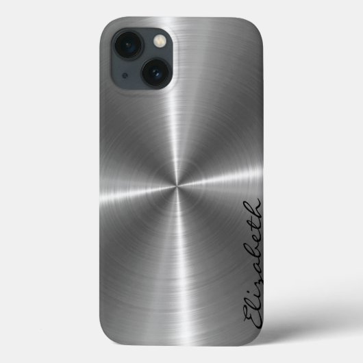 Chrome Stainless Steel Metall Look Case-Mate iPhone Hülle (Rückseite)