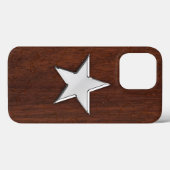 Chrome Star on Wet Mahogany Print Case-Mate iPhone Hülle (Rückseite (Horizontal))