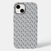 Chrome Steel Diamond Plate Case-Mate iPhone Hülle (Rückseite)