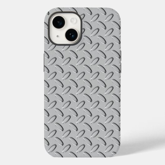 Chrome Steel Diamond Plate Case-Mate iPhone Hülle (Rückseite)