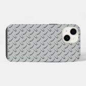 Chrome Steel Diamond Plate iPhone Hülle (Rückseite (Horizontal))