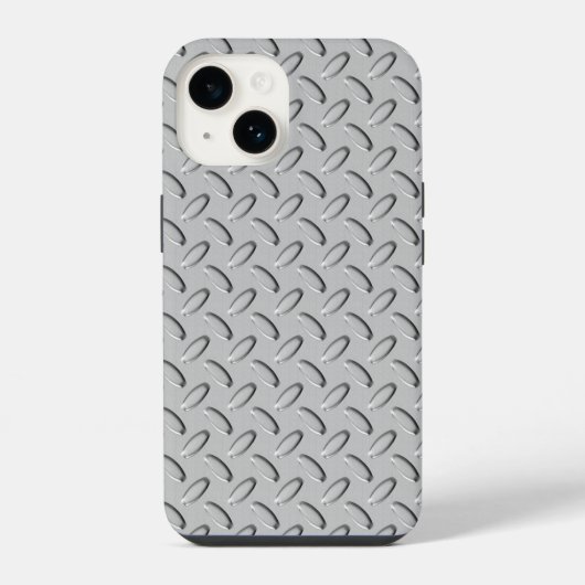 Chrome Steel Diamond Plate iPhone Hülle (Rückseite)