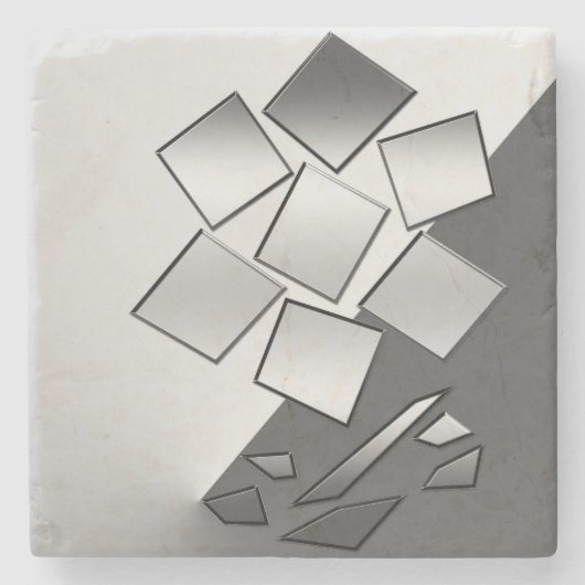 Chrome Steinuntersetzer (Vorderseite)