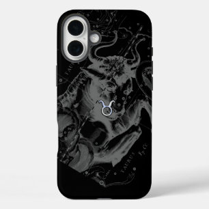 Chrome Stier Sternzeichen im Hevelius-Stil iPhone 16 Plus Hülle