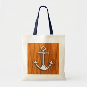 Chrome Style Anchor auf Teak Veneer Tragetasche