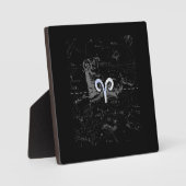 Chrome Style Aries Zodiac Sign auf Hevelius Fotoplatte (Vorderseite)