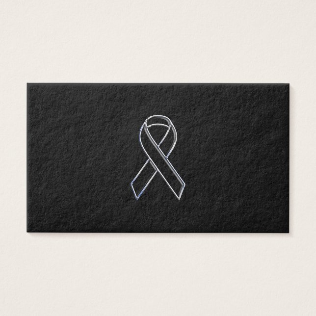Chrome Style Black Ribbon Awareness (Vorderseite)