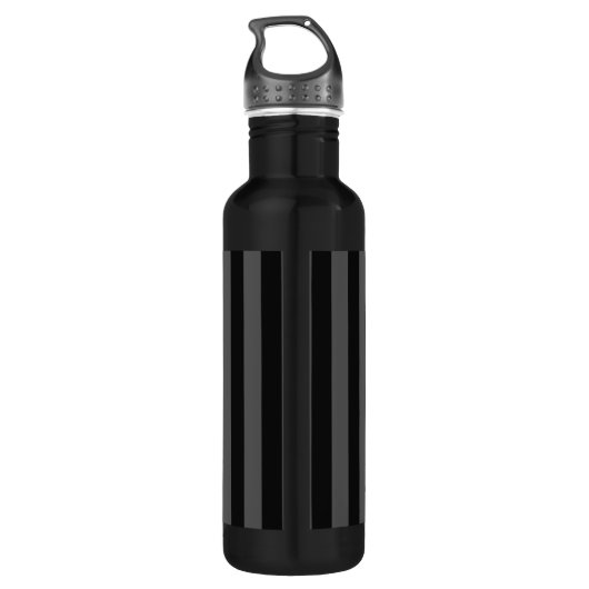 Chrome Style Black Ribbon Awareness Edelstahlflasche (Rückseite)