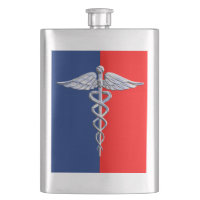 Chrome Style Caduceus Medical Symbol League