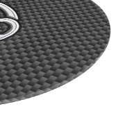 Chrome Style Cancer Zodiac Sign Carbon Fibre Print Schneidebrett (Ecke)