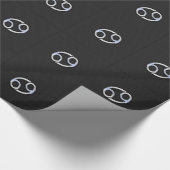 Chrome Style Cancer Zodiac-Symbol Geschenkpapier (Ecke)