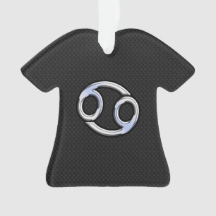 Chrome Style Cancer Zodiac-Symbol Ornament