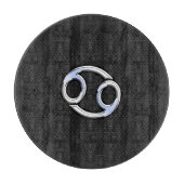 Chrome Style Cancer Zodiac-Symbol Schneidebrett (Vorderseite)