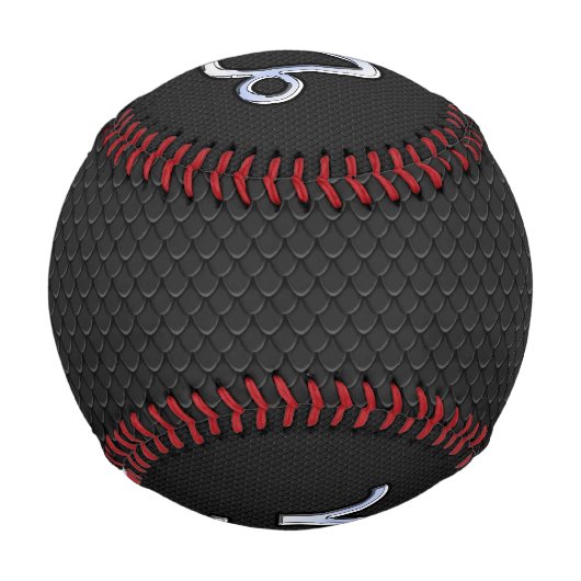 Chrome Style Capricorn Sign auf Schlange Skin Deck Baseball (Rückseite)