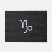 Chrome Style Capricorn Sign auf Schlange Skin Deck Fußmatte (Vorderseite)