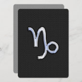 Chrome Style Capricorn Zodiac Sign on Snake Stil (Vorne/Hinten)