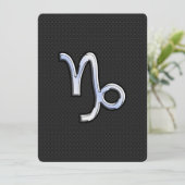 Chrome Style Capricorn Zodiac Sign on Snake Stil (Stehend Vorderseite)