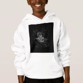 Chrome Style Capricorn Zodiac-Zeichen auf Hevelius Hoodie (Vorderseite)