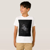 Chrome Style Capricorn Zodiac-Zeichen auf Hevelius T-Shirt (Vorne ganz)