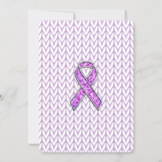 Chrome Style Crystal Pink Ribbon Awareness Knit (Vorderseite)