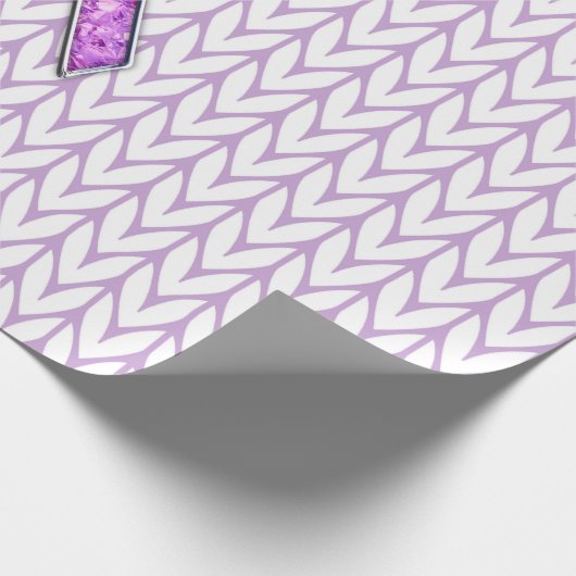 Chrome Style Crystal Pink Ribbon Awareness Strick Geschenkpapier (Ecke)