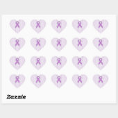 Chrome Style Crystal Pink Ribbon Awareness Strick Herz-Aufkleber (Blatt)