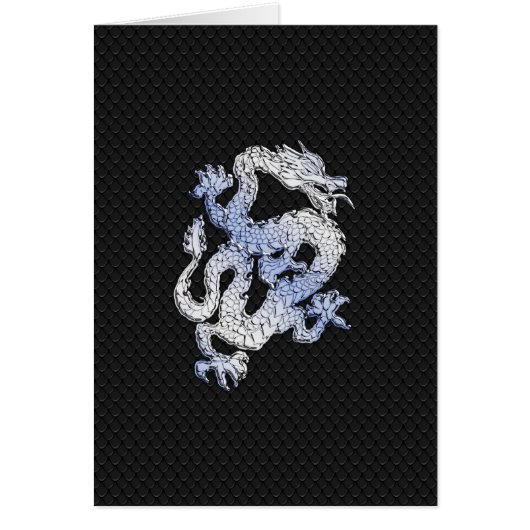 Chrome Style Dragon in Black Snake Skin Print (Vorne)