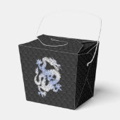 Chrome Style Dragon in Black Snake Skin Print Geschenkschachtel (Vorderseite)