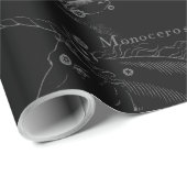 Chrome Style Gemini Zodiac-Zeichen auf Hevelius Geschenkpapier (Rolleneckpunkt)