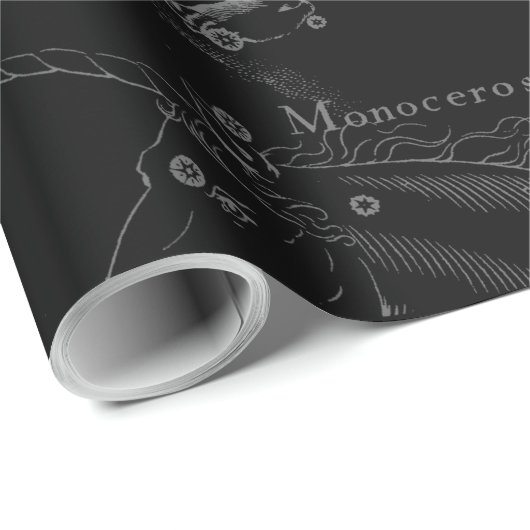 Chrome Style Gemini Zodiac-Zeichen auf Hevelius Geschenkpapier (Rolleneckpunkt)