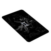 Chrome Style Gemini Zodiac-Zeichen auf Hevelius Magnet (Rechte Seite)