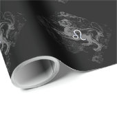 Chrome Style Leo Zodiac Karte Hevelius 1690 Geschenkpapier (Rolleneckpunkt)