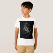 Chrome Style Leo Zodiac Sign auf Hevelius T-Shirt (Vorne ganz)