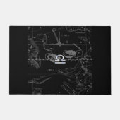 Chrome Style Libra Zodiac-Zeichen auf Hevelius Fußmatte (Vorderseite)
