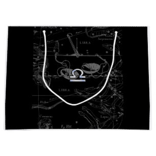 Chrome Style Libra Zodiac-Zeichen auf Hevelius Große Geschenktüte